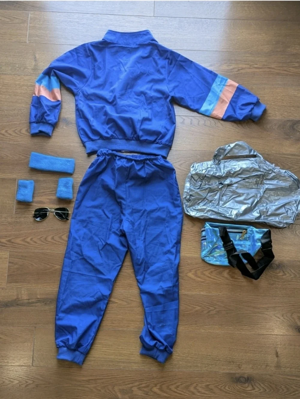 Retro 80s Kids Unisex Costume 6 Piece Outfit & Accessories **See Description!**